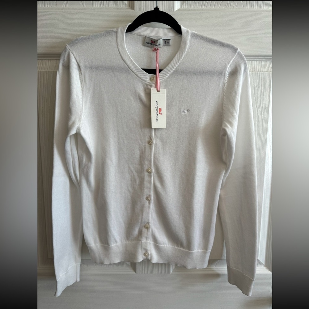 NWT VINEYARD VINES White Cardigan Sweater